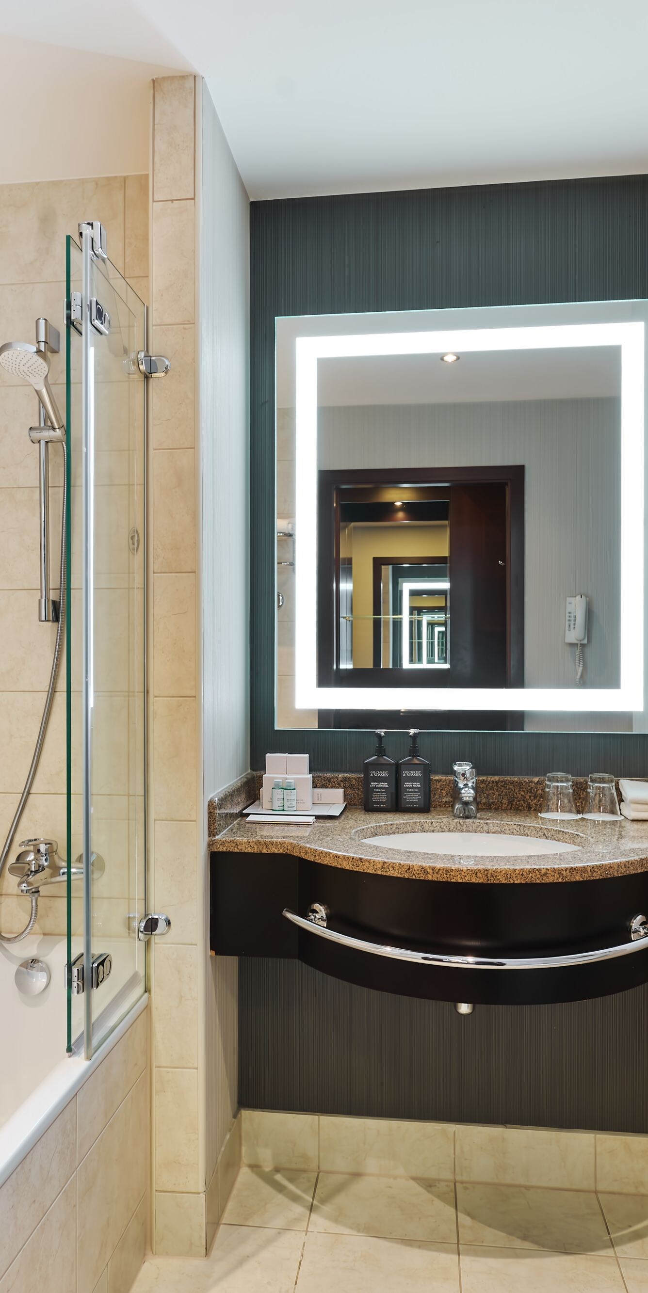 Guest bathroom with bathtub