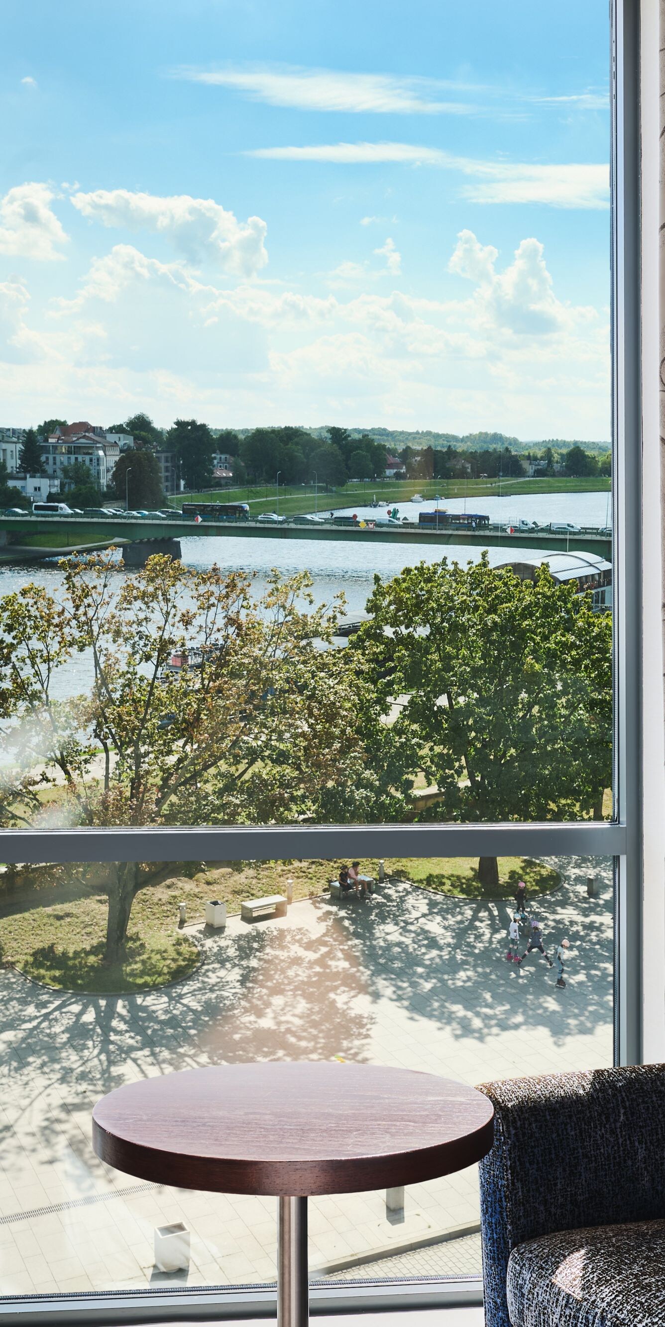 Seating area with Vistula River view