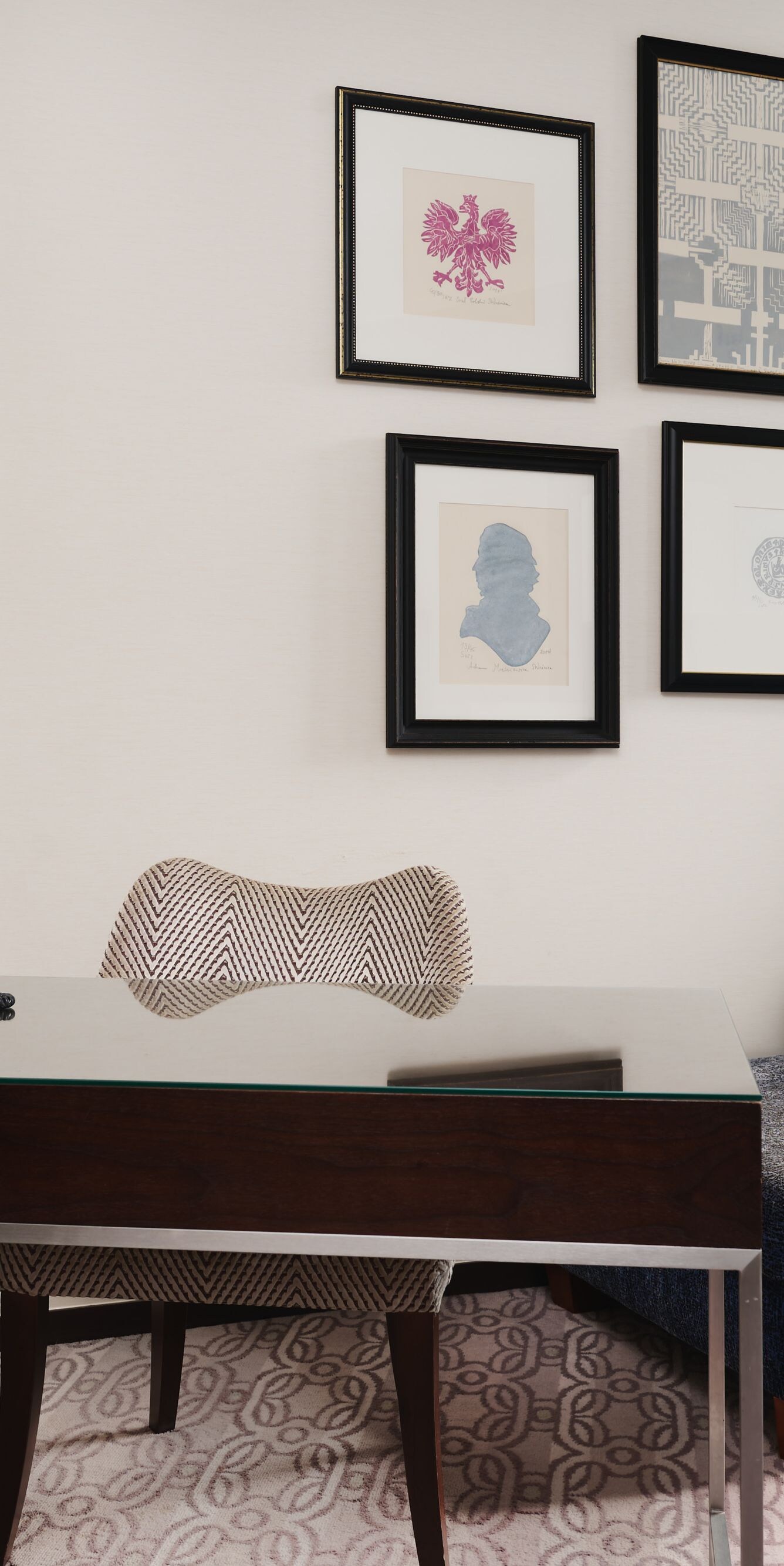 Guest room work and seating area