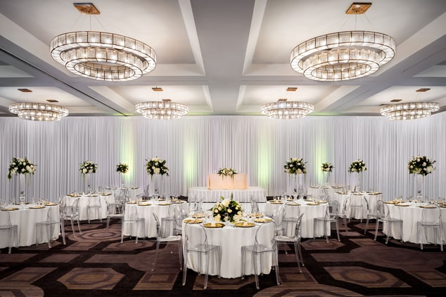 wedding setup in event space 