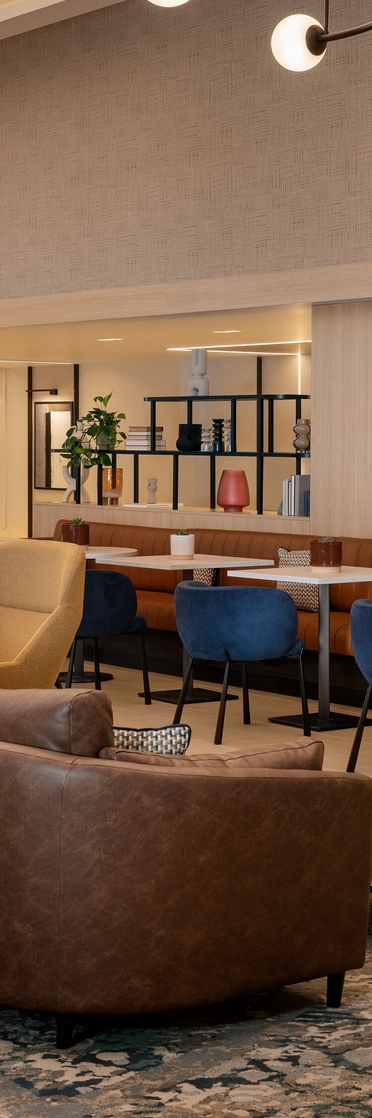 Lobby lounge seating near the reception desk