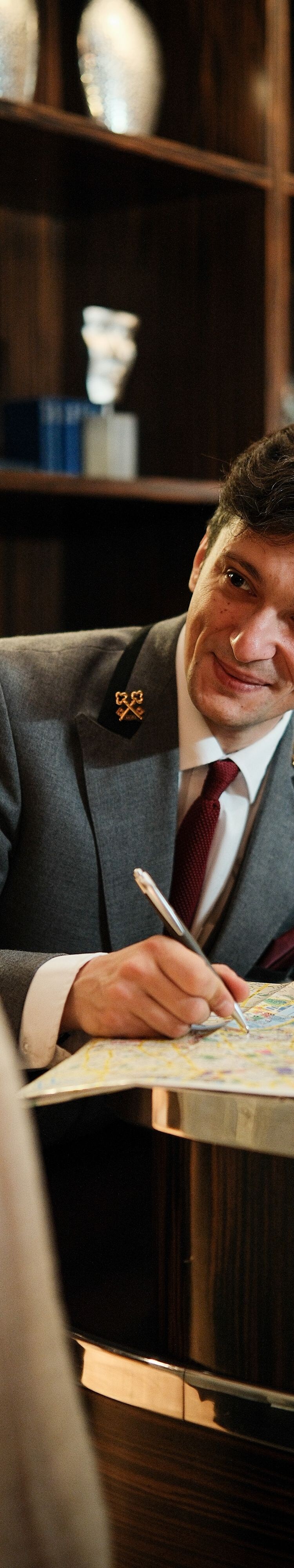 Concierge smiling at guest