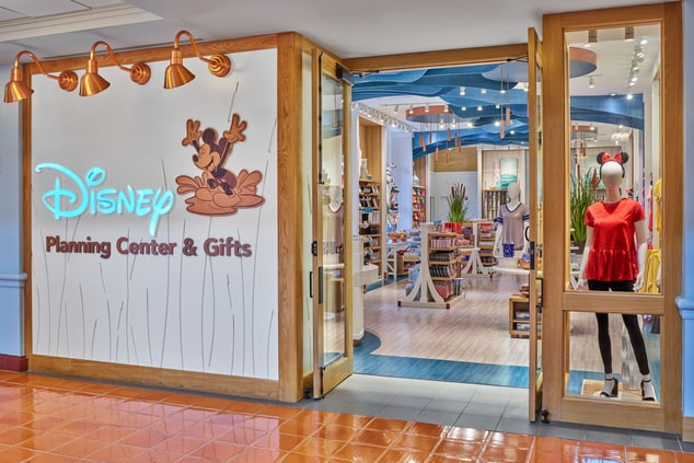 Disney Planning Center & Gifts shop with souvenirs