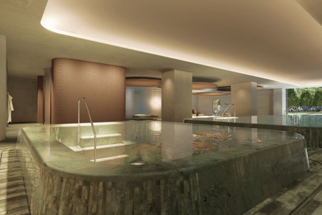 Indoor pools of the new spa