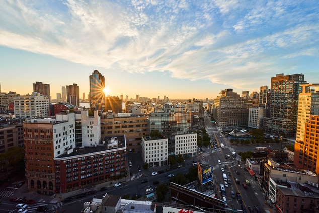 Tribeca rooftop view sunset