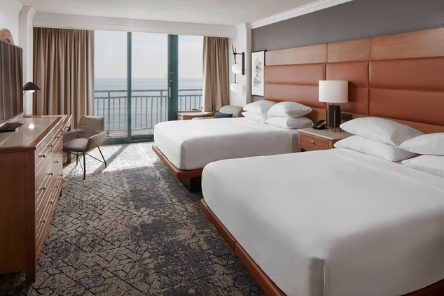 Two Queen Beds Oceanfront View Hotel Room