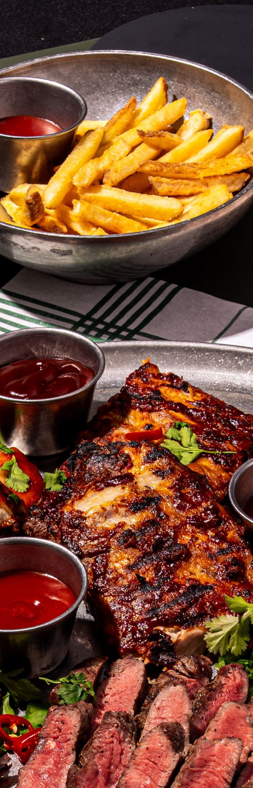 Large platter with assorted grilled meats