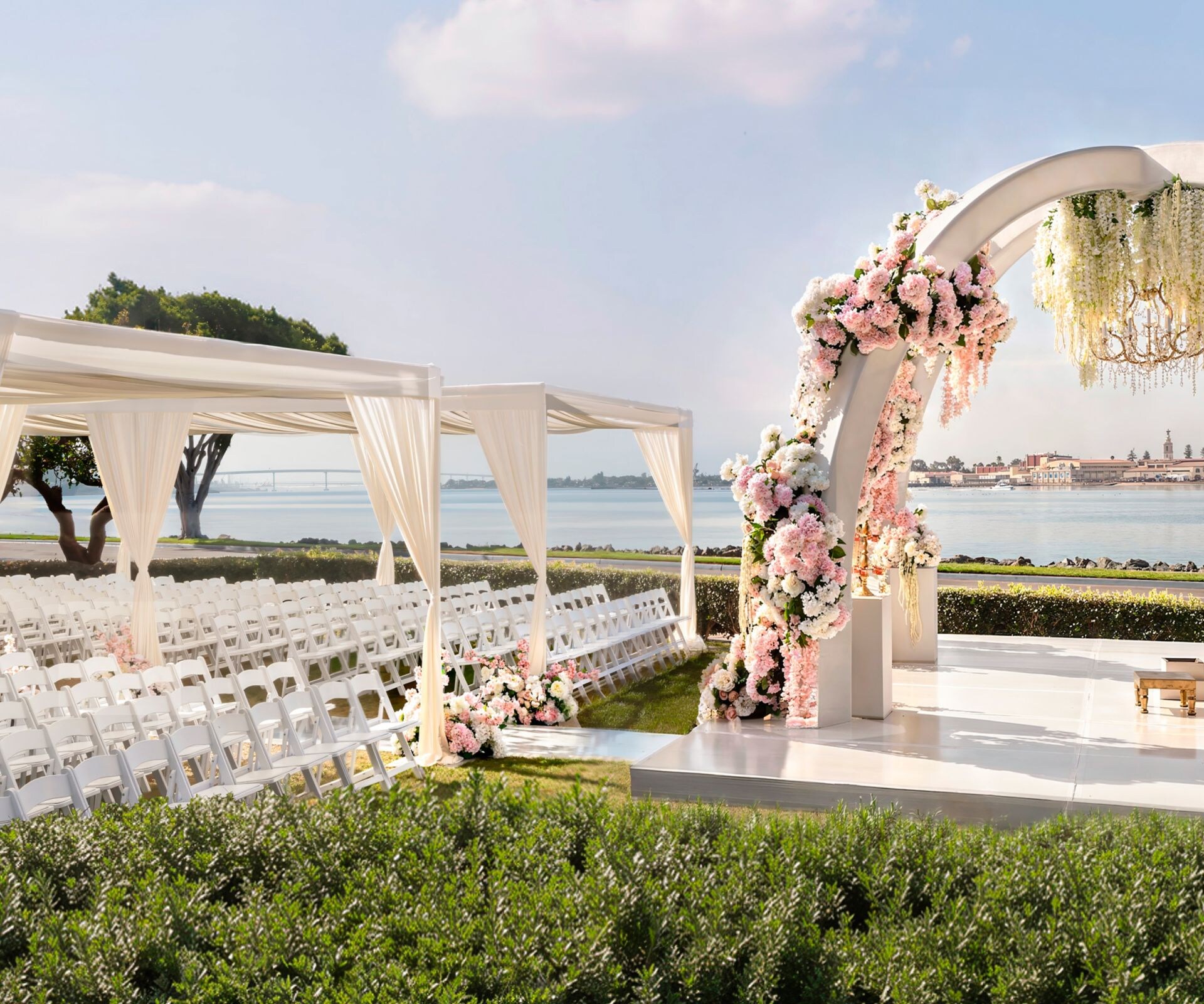 Wedding overlooking San Diego Bay