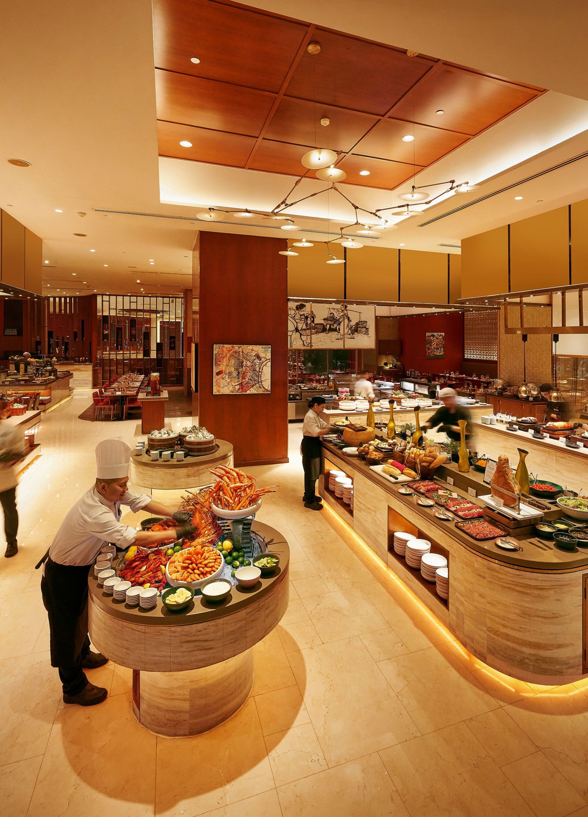 Grand buffet at Saigon Cafe buffet restaurant