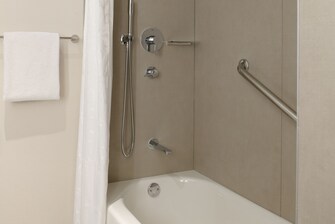 Guest room, bath, shower, tub