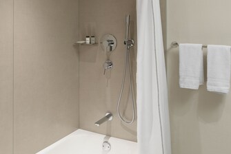 Guest bathroom shower tub