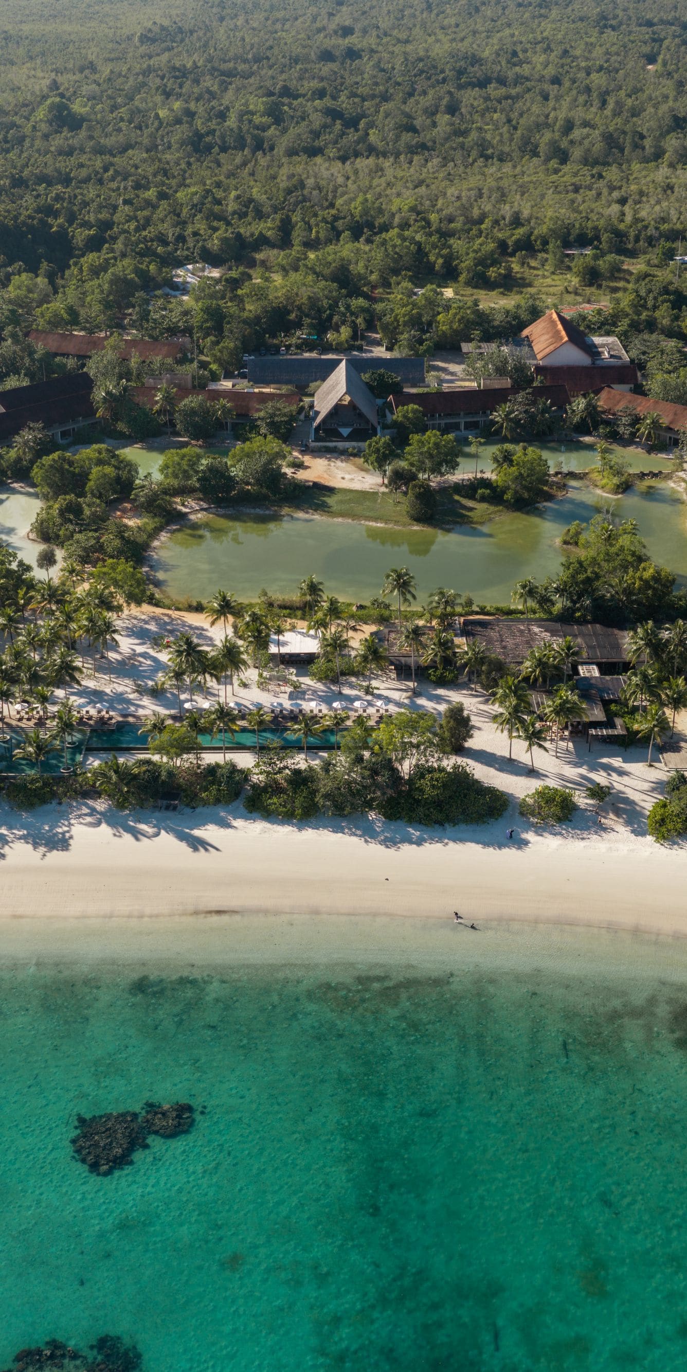 Pemandangan dari atas Cagar Alam Tanjung Kelayang