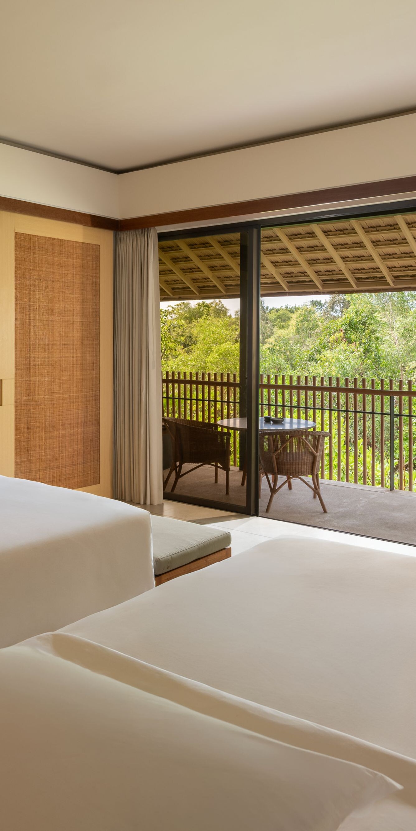 Kamar Deluxe Twin dengan balkon pribadi