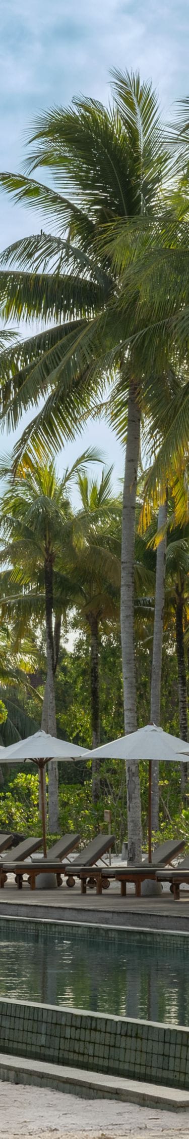 Kolam renang luar ruangan di resor