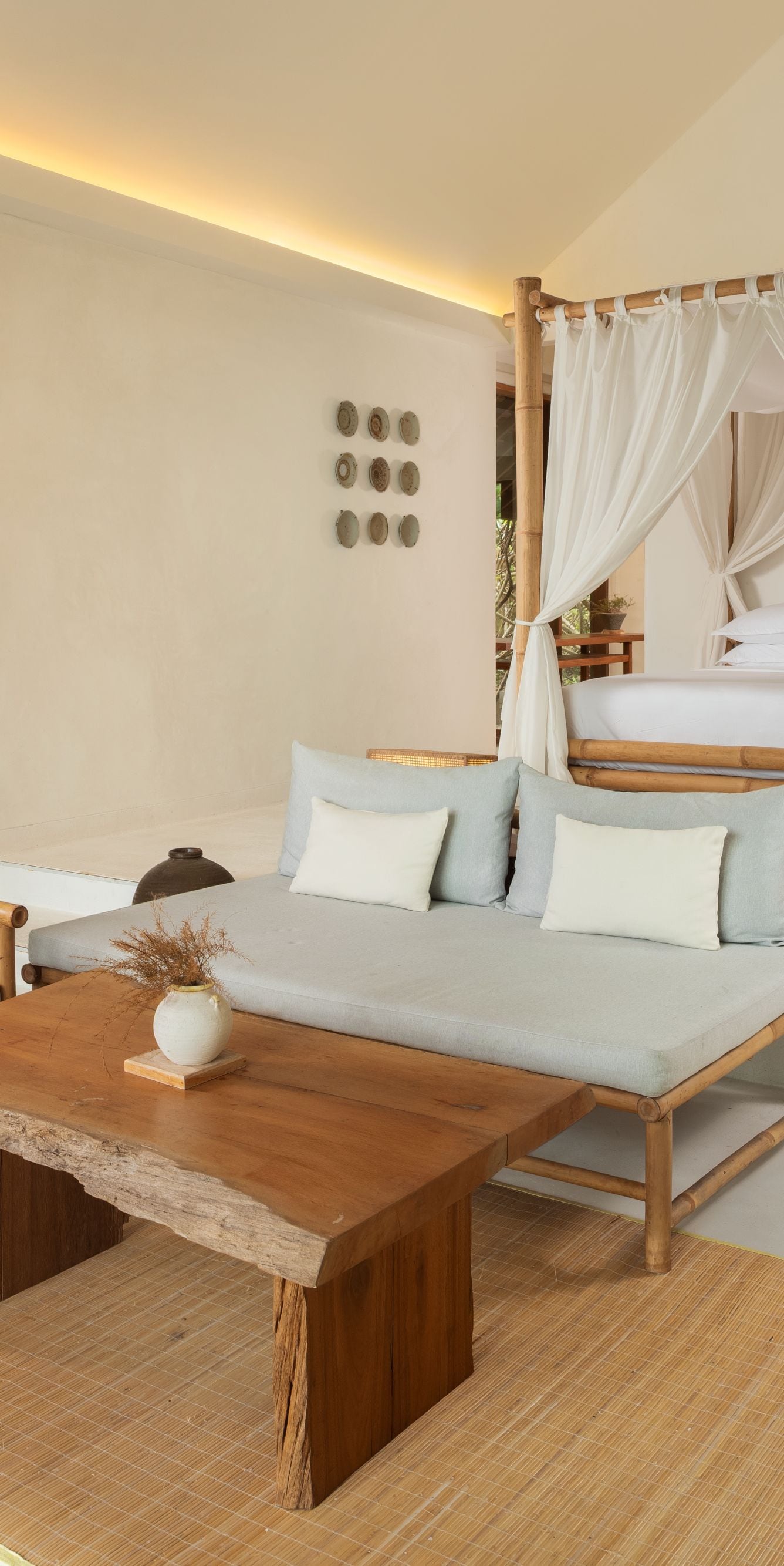 Kamar tidur vila di Sheraton Belitung