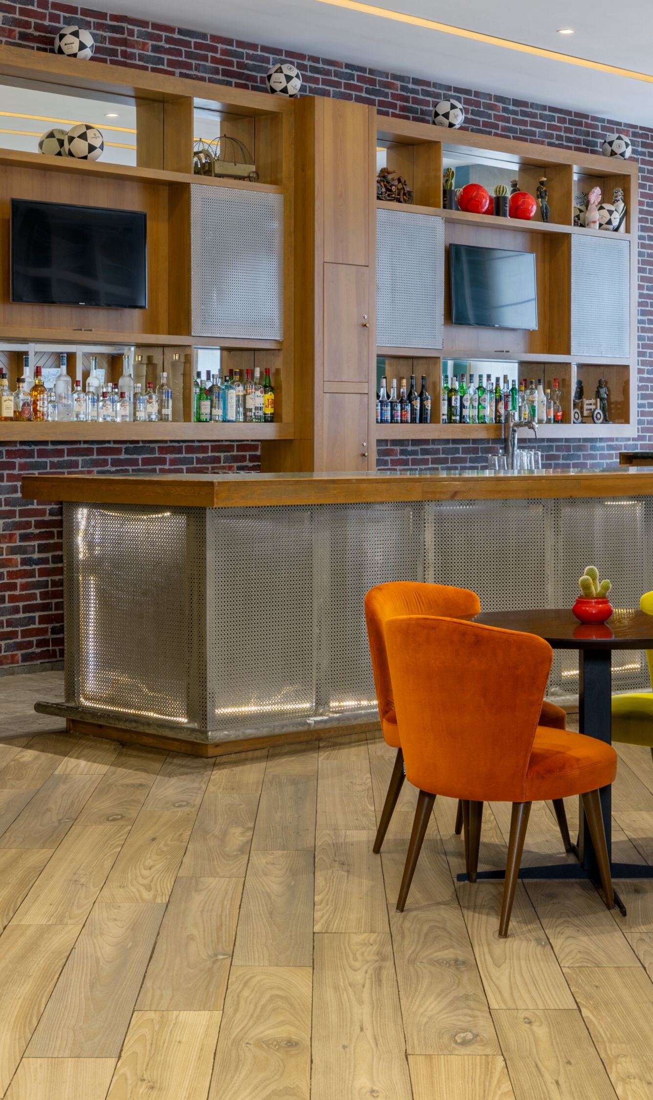 Harry's Pub - Sports bar with colorful seating  
