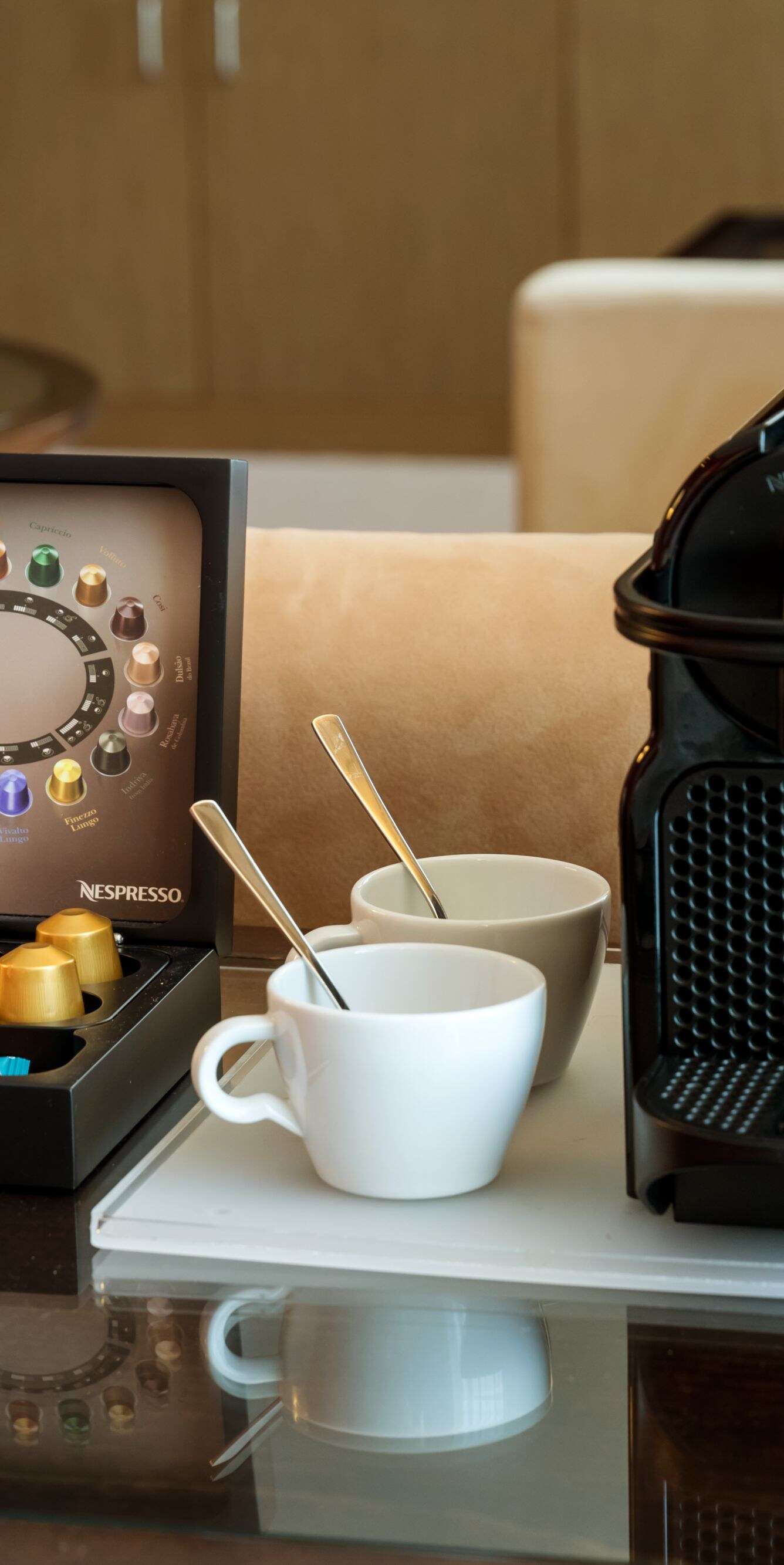 Coffee machine on counter
