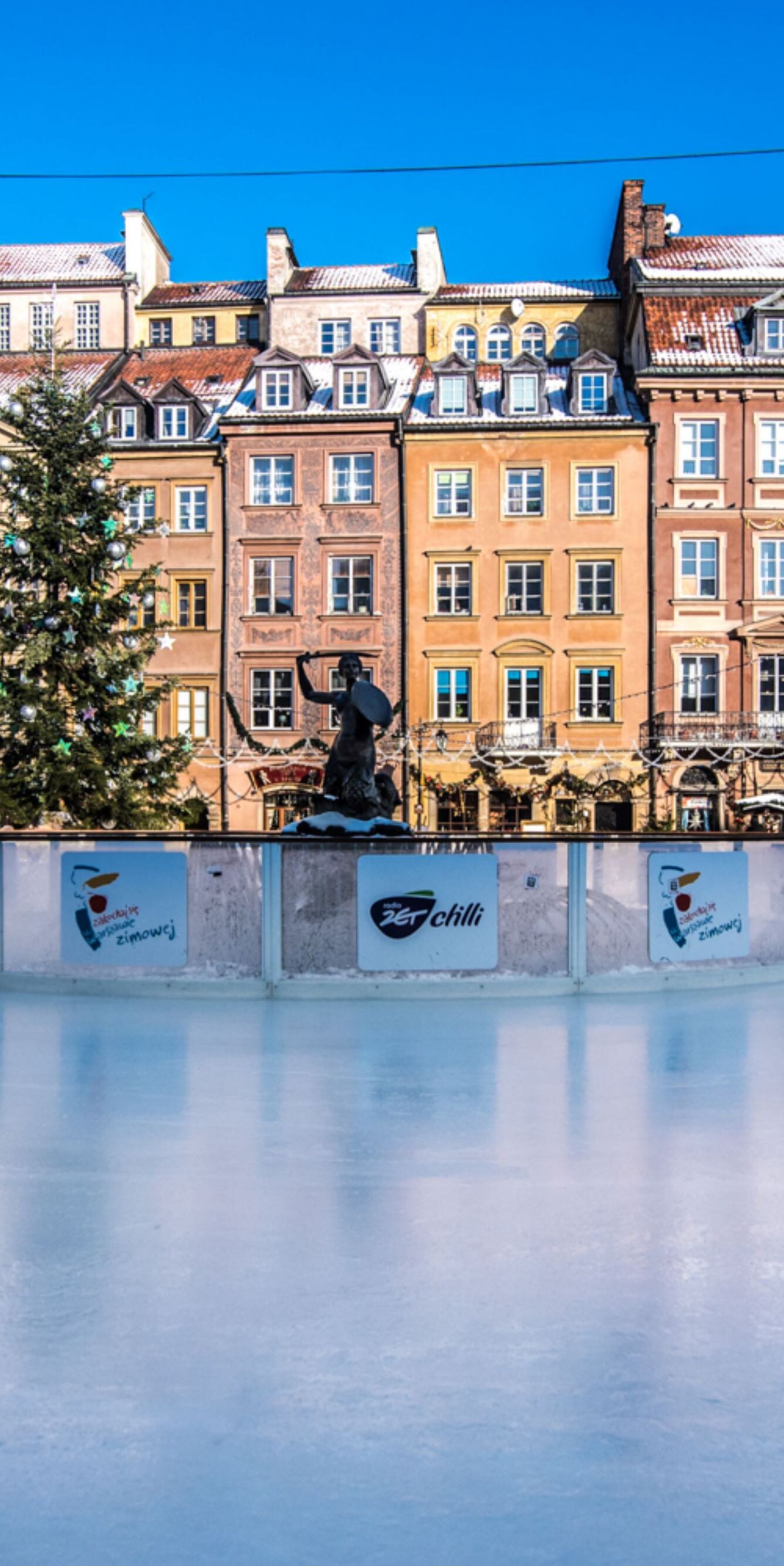 Eislaufbahn in der Warschauer Altstadt
