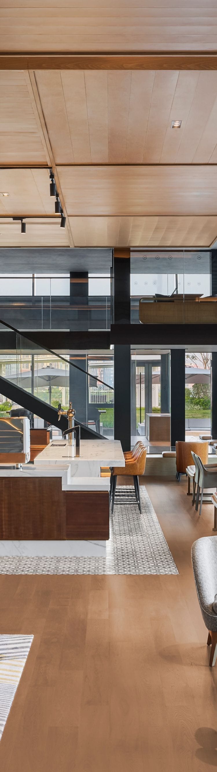 A Studio, a booth  and a Shared Long Table