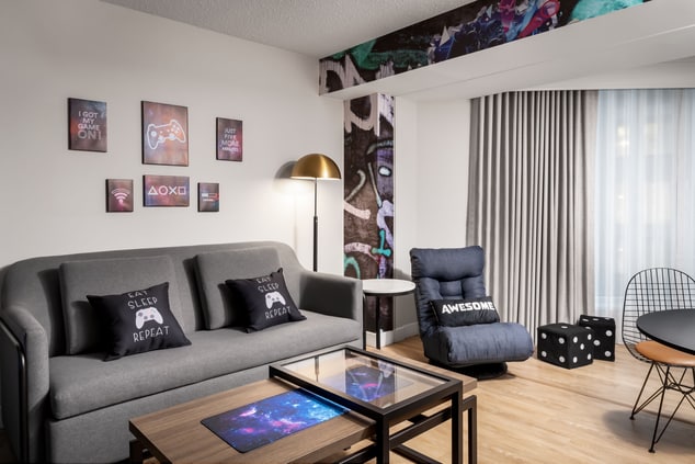 Family themed gamer suite transforms your stay int