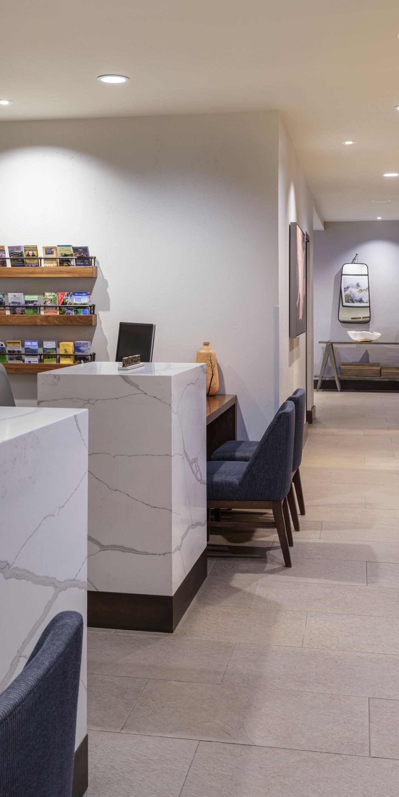 Concierge desk in lobby area
