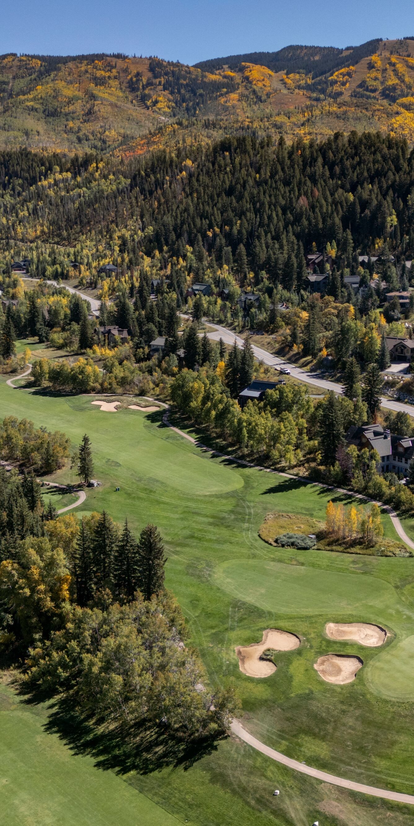 Golf course at Steamboat Springs vacation resort