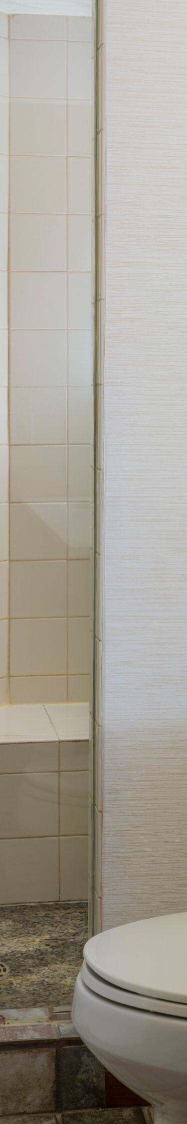 Double vanity, walk-in shower