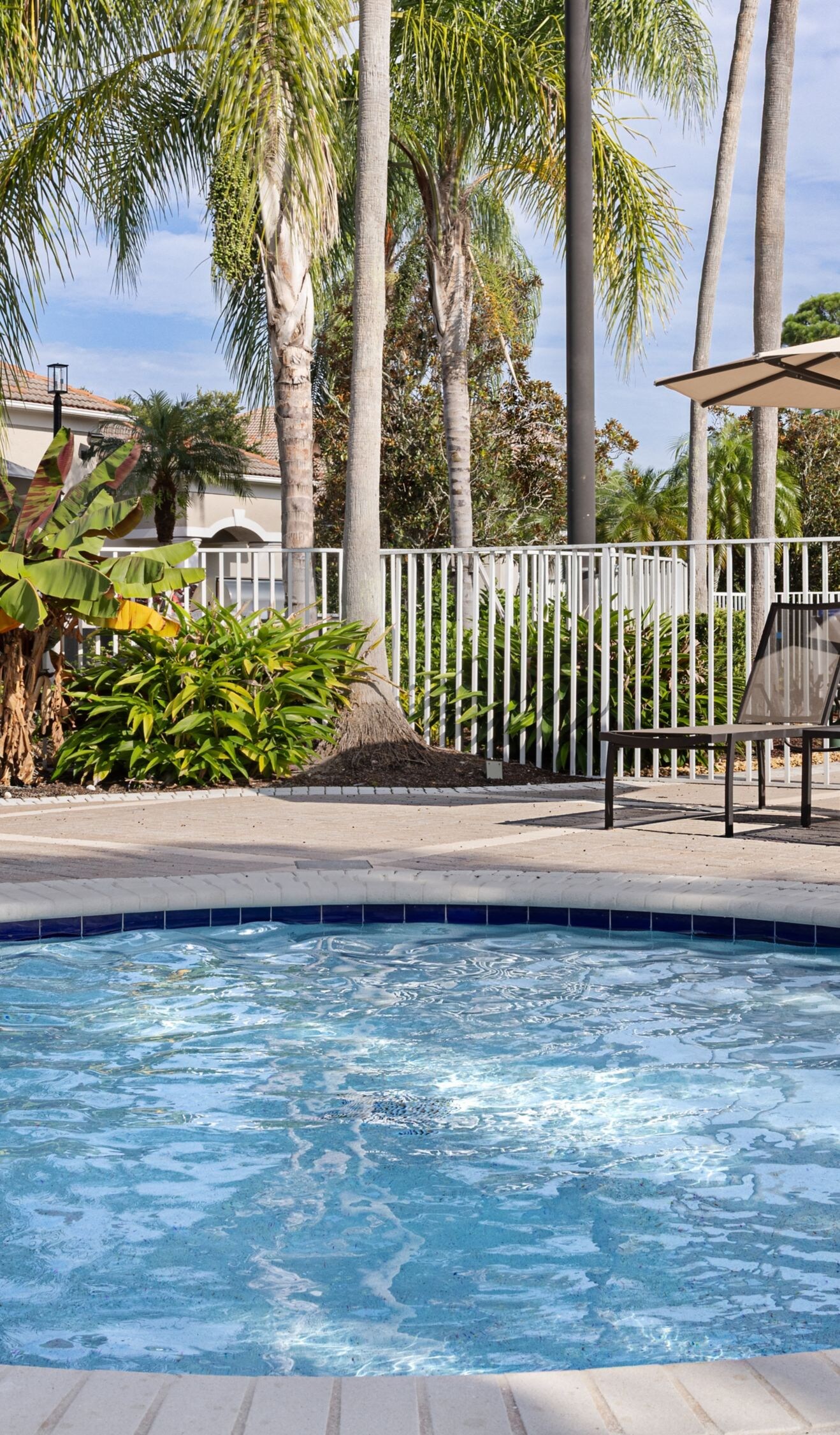 Small kids pool with loungers