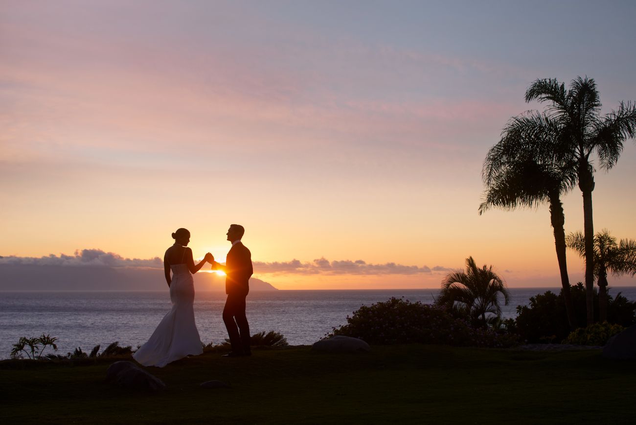 Wedding at sunset