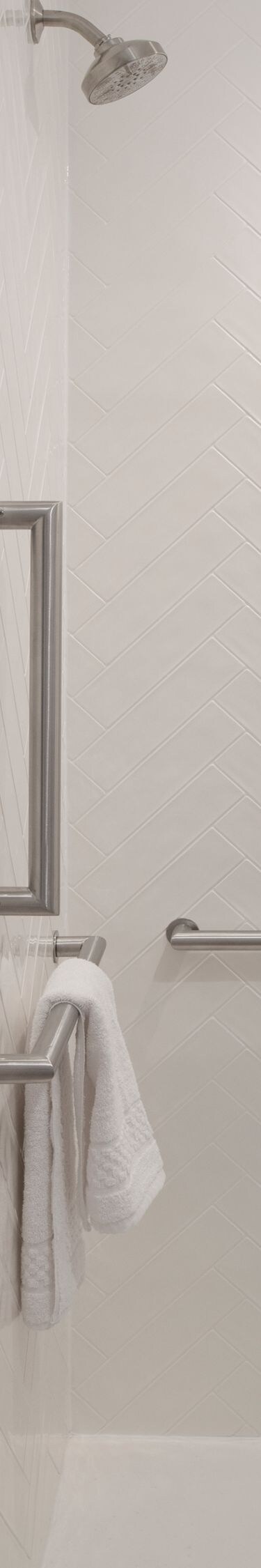 Accessible Bathroom with Roll-In Shower and Bars