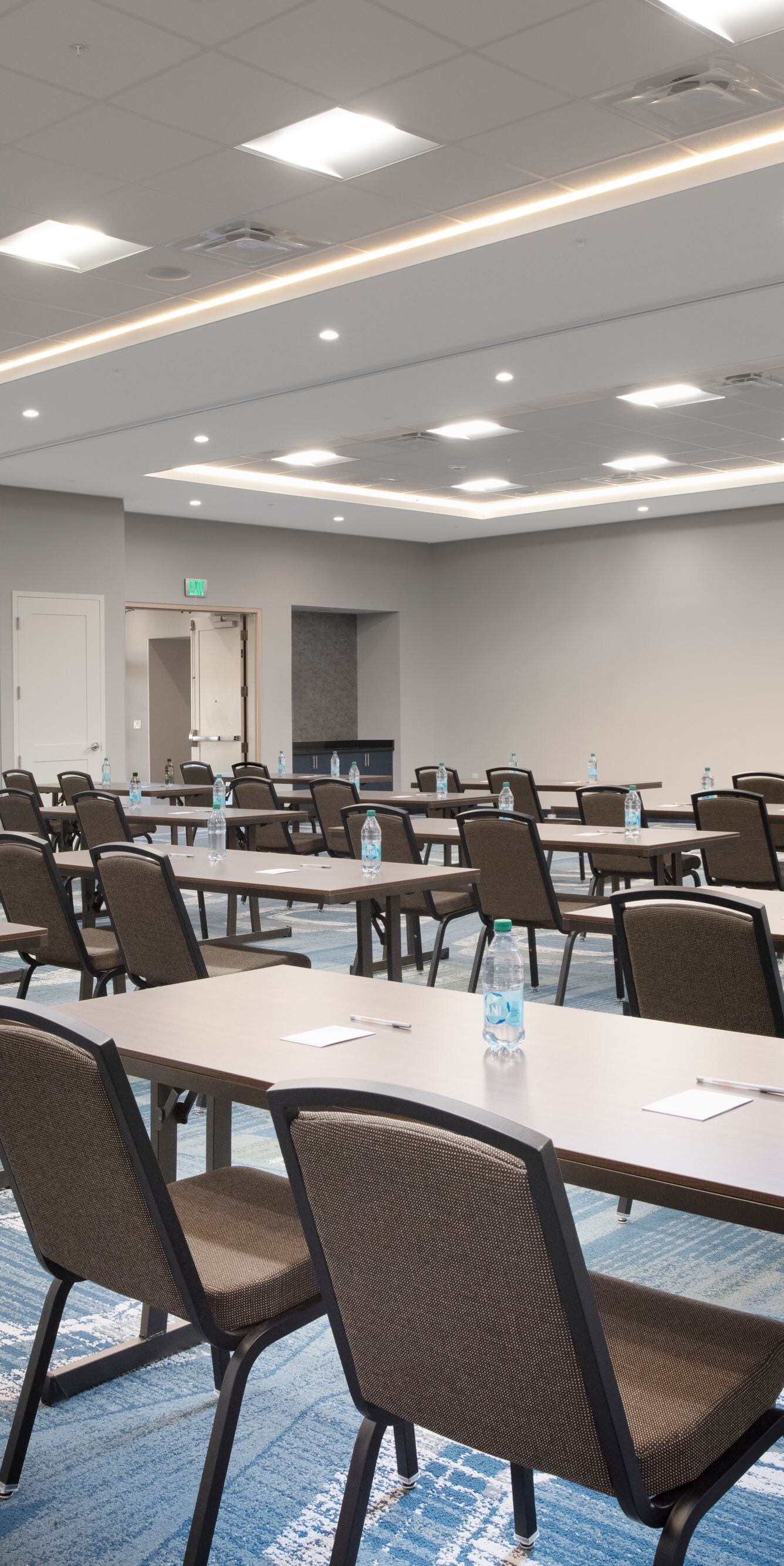 Spacious event space with flexible setup options