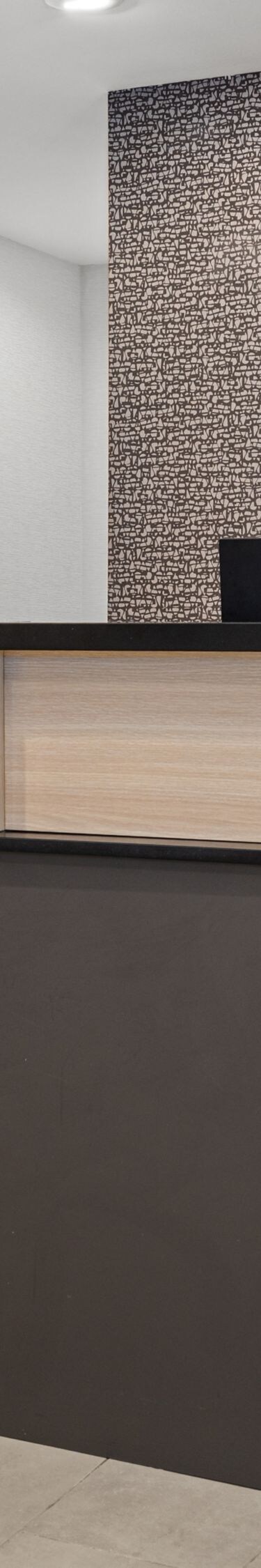 Front desk with on‑site market