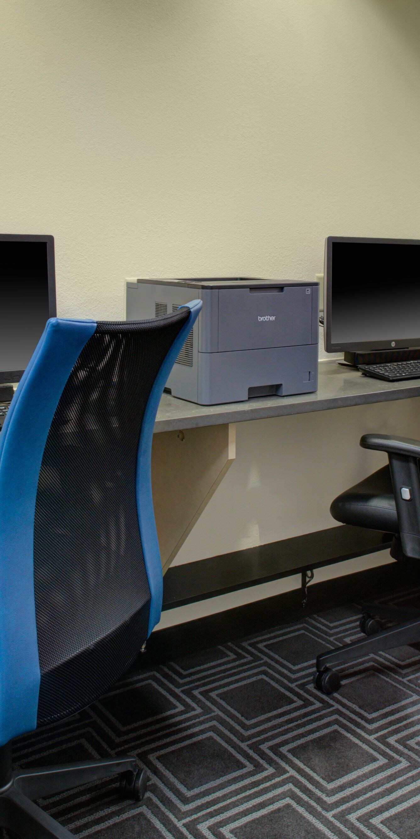 Business Center with desk and computers