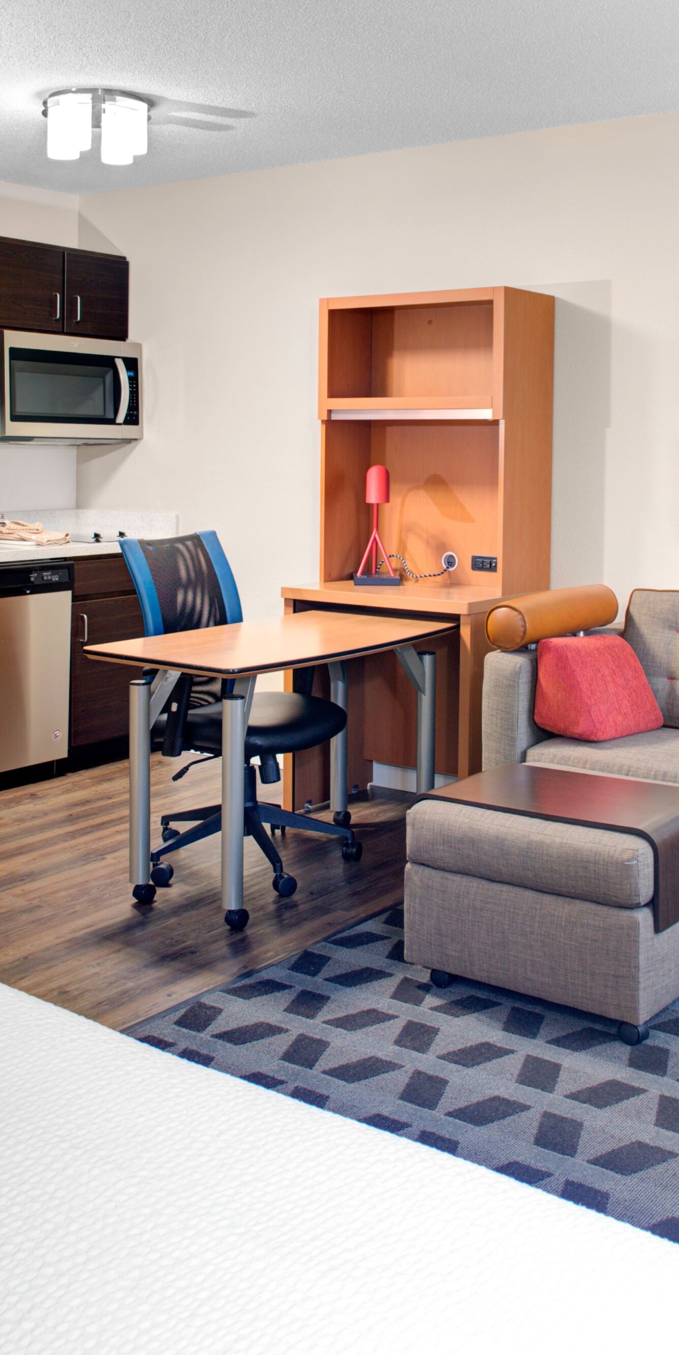 Studio Queen Living Area and kitchen