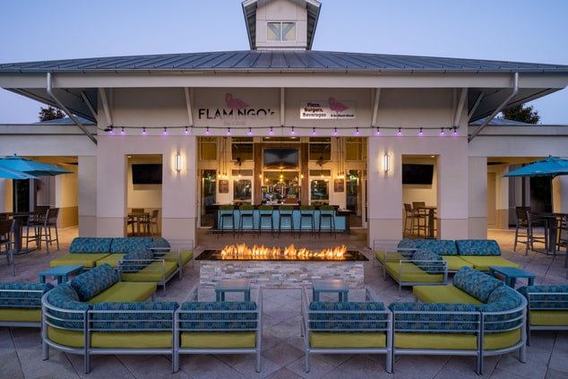 Outdoor seating and firepit 