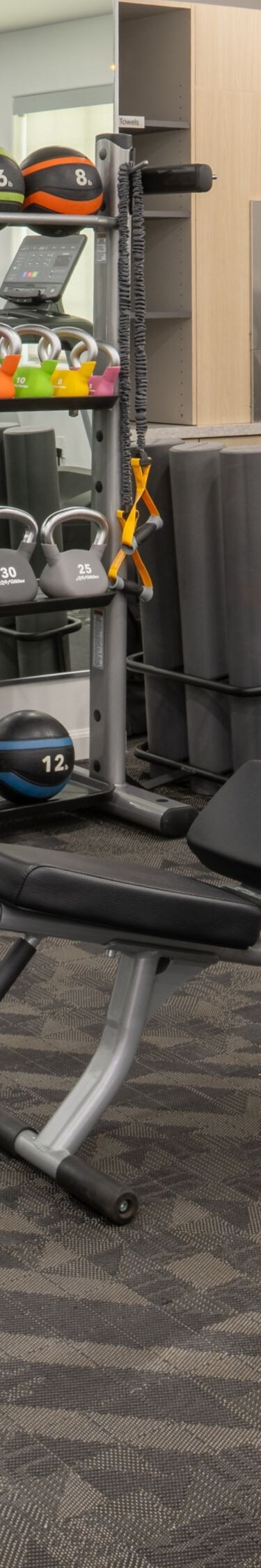 Fitness Center with weights, and benches