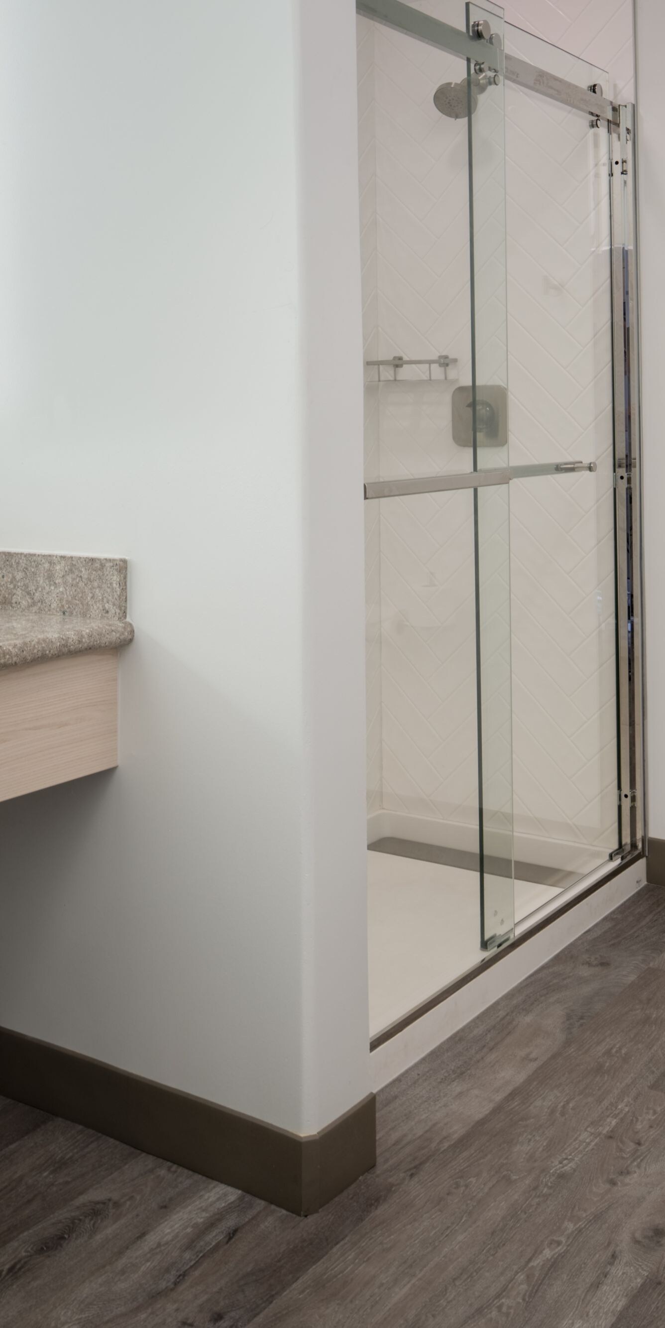 Large Studio Bathroom with Shower