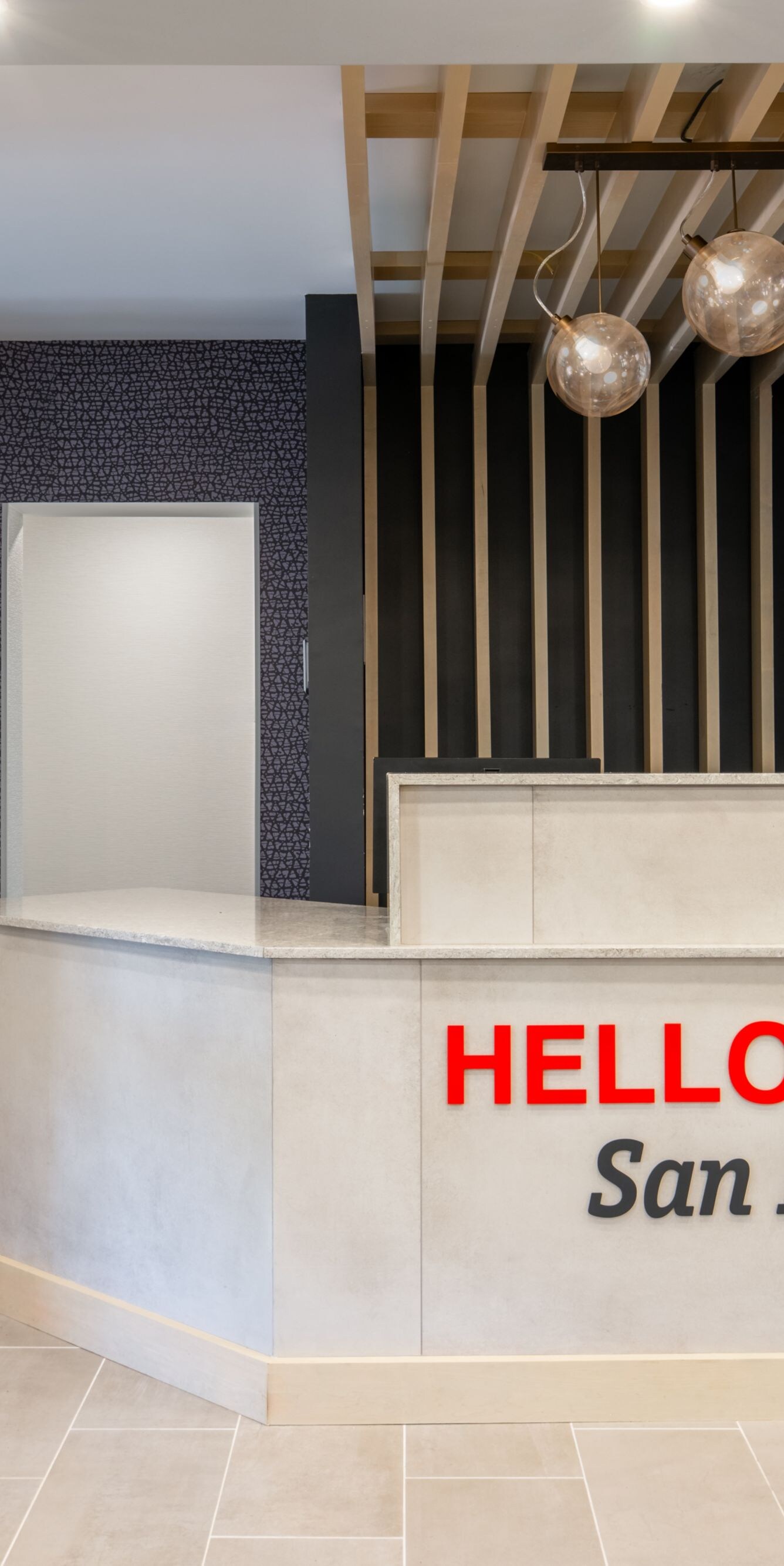 Reception Desk with "In a Pinch" Market next to it