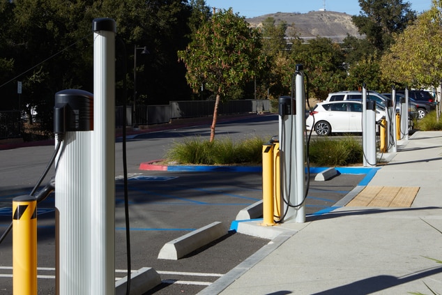 12 ChargePoint electric car chargers.