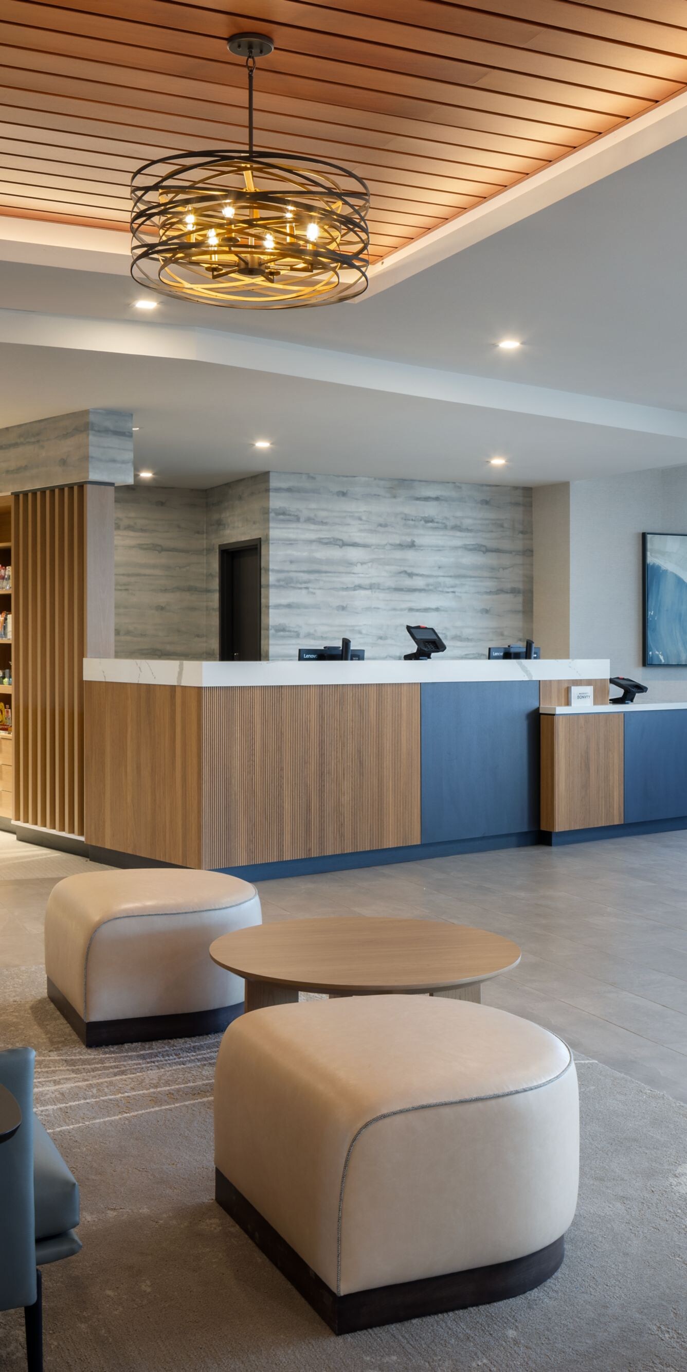 Hotel lobby and front desk