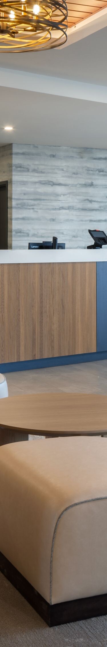 Hotel lobby and front desk