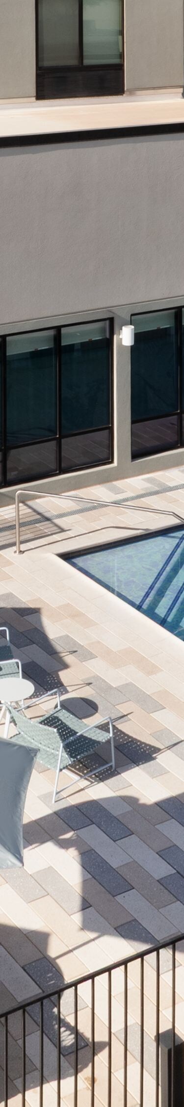 Outdoor pool courtyard