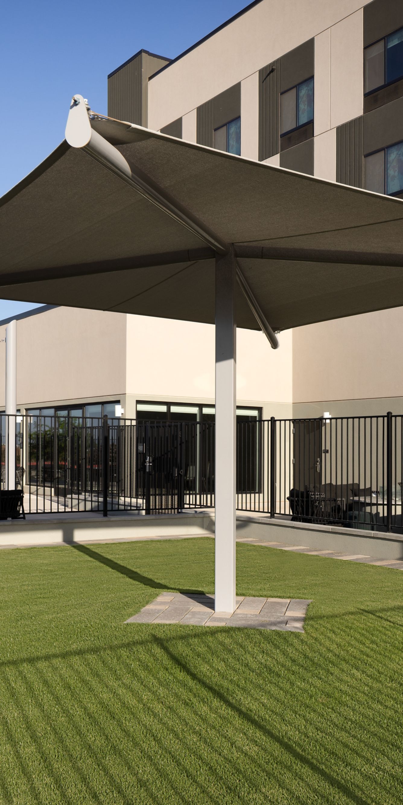 Outdoor pet-friendly courtyard