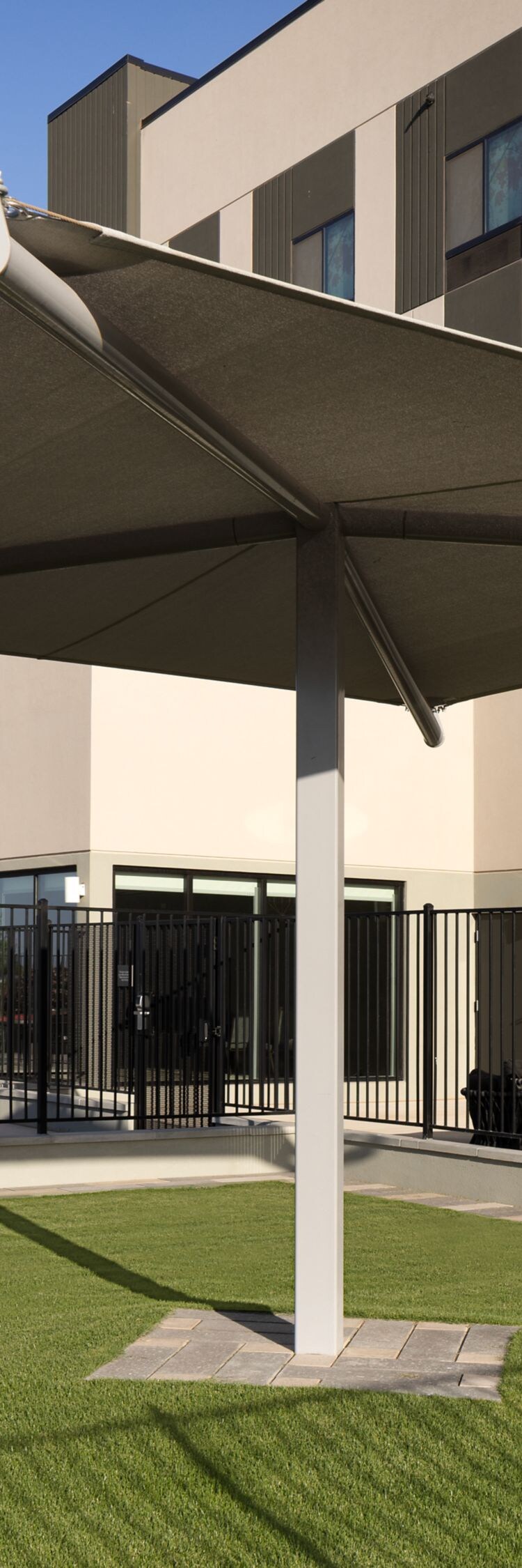 Outdoor pet-friendly courtyard
