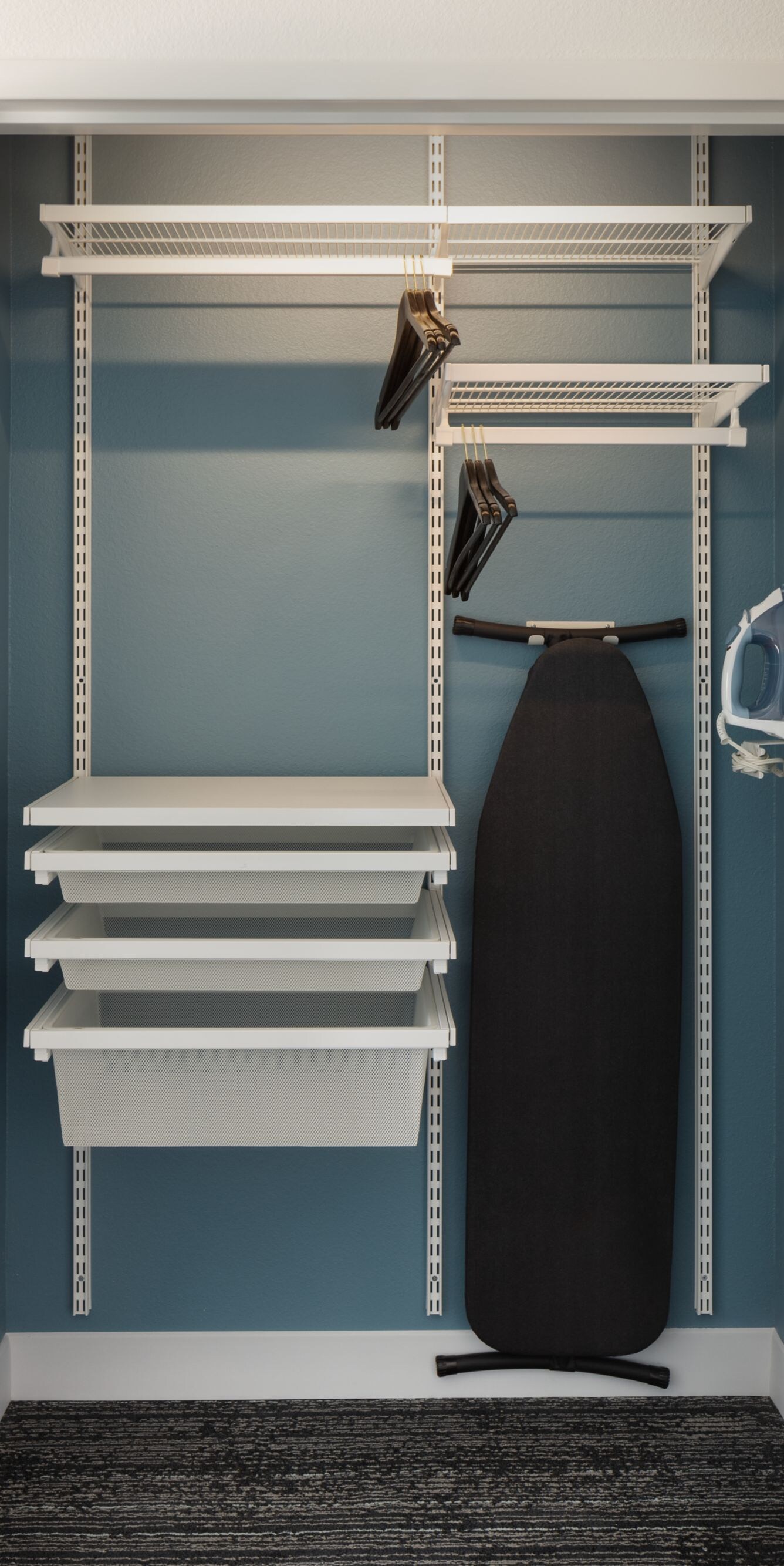 Studio closet with storage space