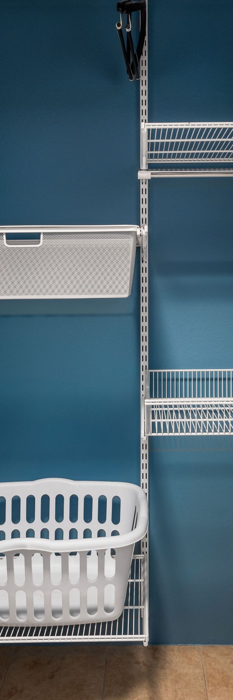 shelving unit inside closet