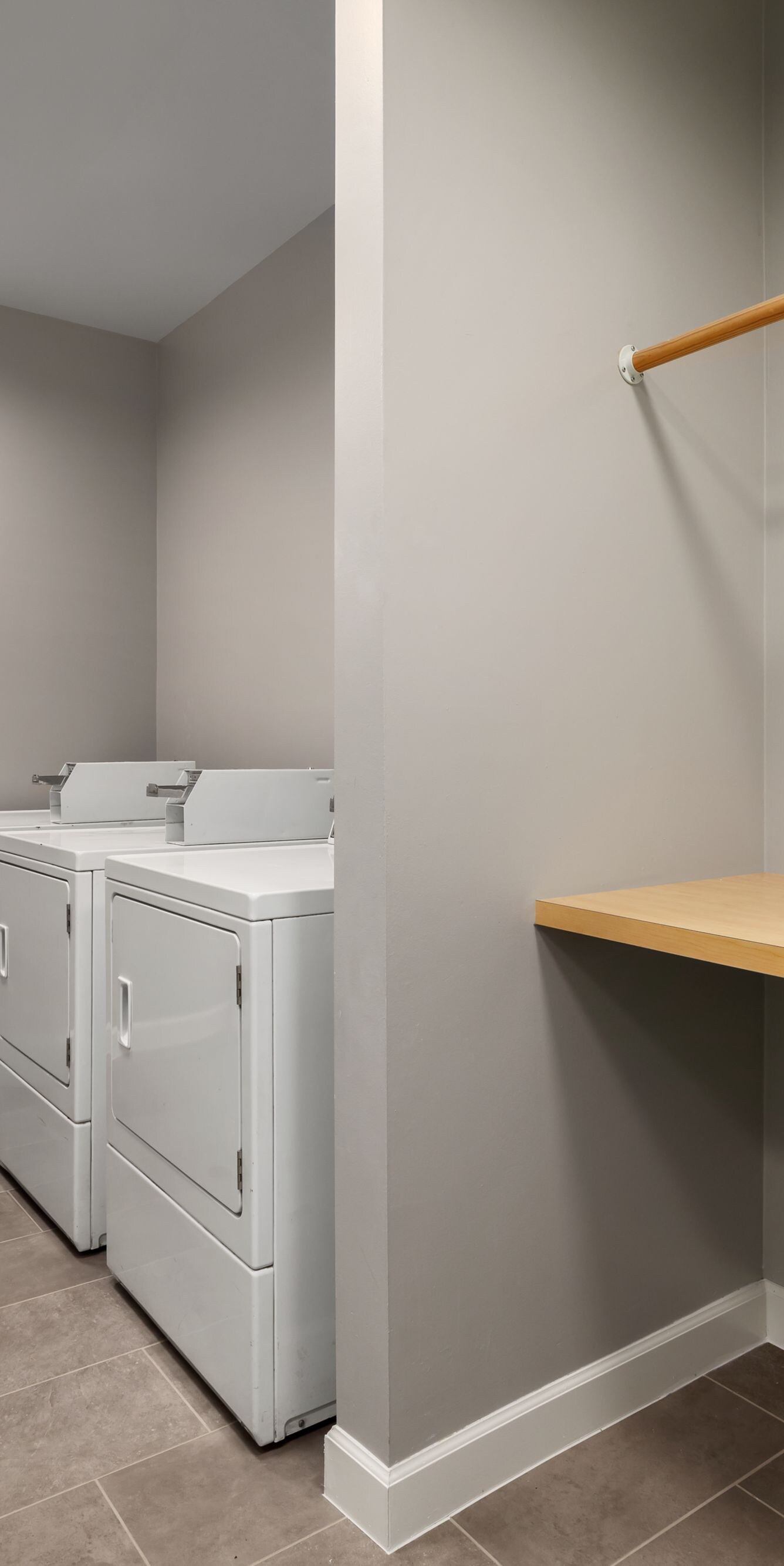 coin-operated washers and dryers, counter
