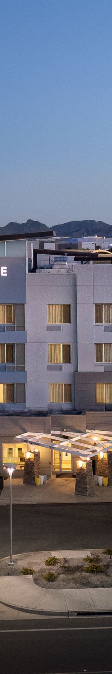 Hotel Exterior at dusk