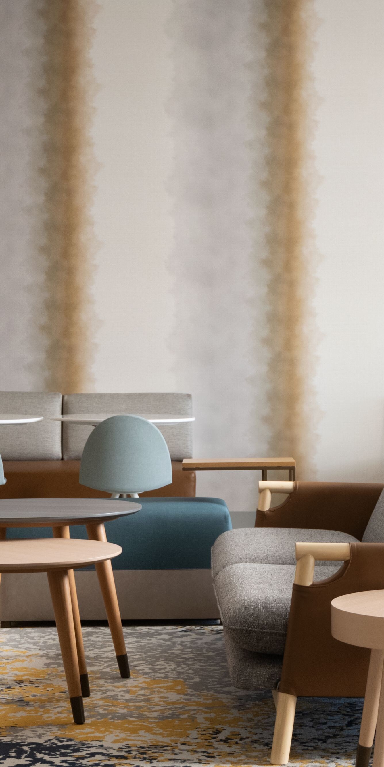 tables, chairs, and booths in dining space