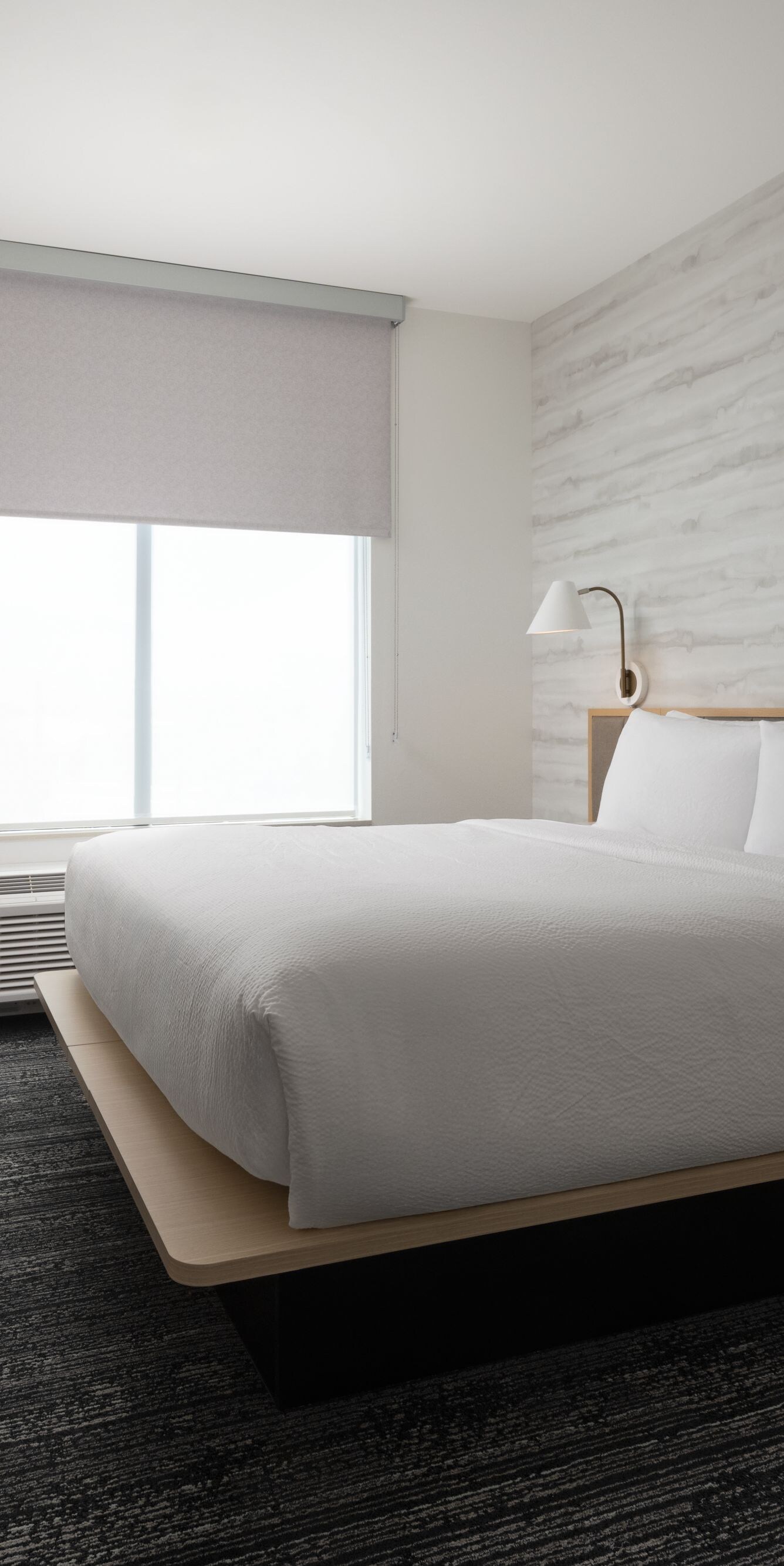king bed in a one bedroom hotel suite